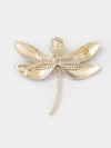 Xuhui brand premium copper plated with real gold and inlaid with zircon, high-quality multi-color baked paint dragonfly brooch Item Picture